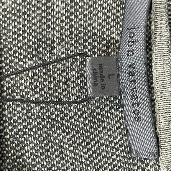 John Varvatos Silk Blend Light Heather Grey Henley L - Picture 9 of 9